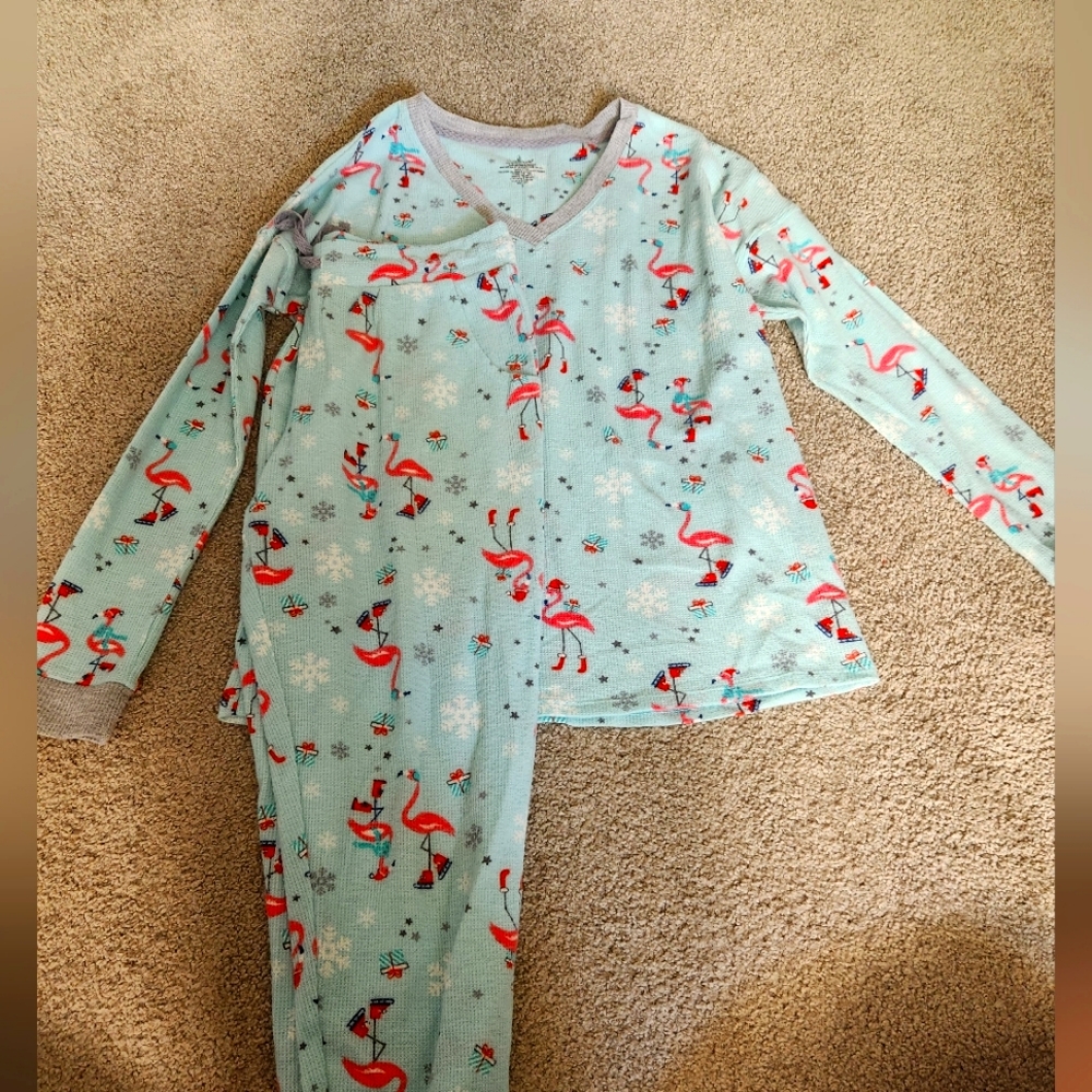 Cuddl Duds waffle knit pjs